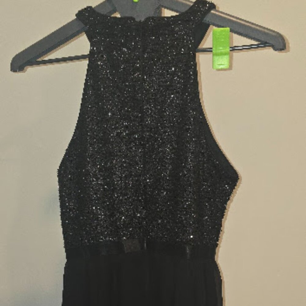 *NEW*Drestar Wmn's Sequin Halter Cocktail Prm Dresses Hi-Lo Sprkly Glitter szS